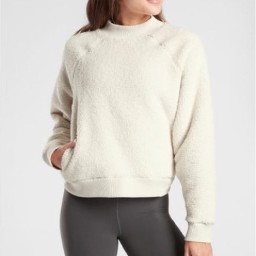 Athleta Sherpa Sweatshirt - Natural